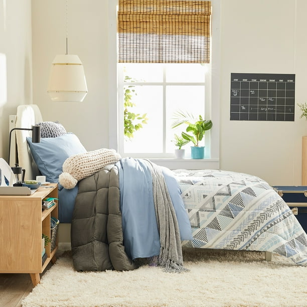 OCM 7Piece College Dorm Bedding Bundle in Rochelle, Twin XL Comforter