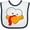 White and Navy, variant on Inktastic Thanksgiving Goofball Turkey Face Boys or Girls Baby Bib