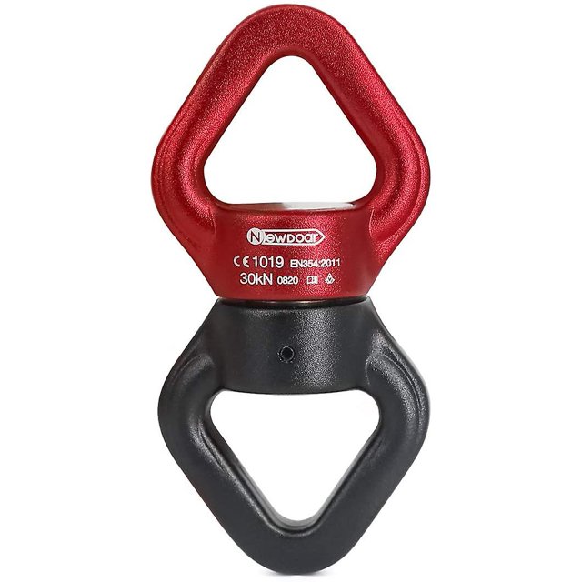 Swing Swivel, 40kn / 30kn Ce Certified Micro Rotator Dispositivo giratorio para Swing Aerial Dance/yoga/swing/hangmock/rock Climbing Tree Arborist. Afortunado Sencillez