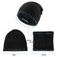 thumbnail image 4 of Juego de bufanda de 2 piezas para sombrero de invierno, gorro de punto de felpa cálido, gorro de punto grueso, bufandas, conjunto de bufandas compatibles con hombres y mujeres Afortunado Sencillez, 4 of 5