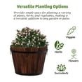thumbnail image 6 of Small Wooden Whiskey Barrel Planter, 12" Dia 10" High, 6 of 10