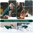 thumbnail image 6 of Kuoser Dog Winter Coat, Cozy Fleece Lining Dog Jacket Windproof Waterproof Pet Clothes with Pocket, Green, XL, 6 of 8