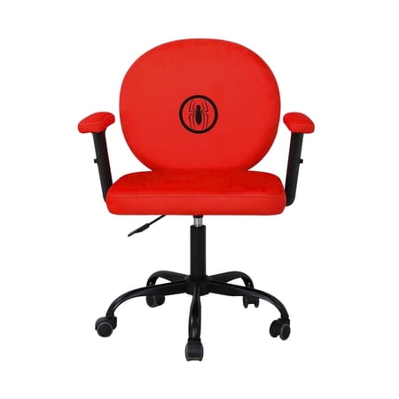 Impressions Vanity Spider-Man Swivel Chair Adjustable Velvet Vanity Chair with Rolling Wheels