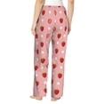 thumbnail image 3 of Naloa Strawberries Print Women’s Ultra-Soft Comfy Pajama Lounge Pants with Pockets & Drawstring, 3 of 8