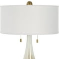 thumbnail image 6 of Uttermost Cardoni 2-Light Transitional Fabric & Glass Table Lamp in White/Bronze, 6 of 7