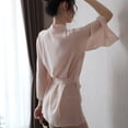 thumbnail image 5 of Ropa interior sexy para mujer, perspectiva sexy, tentación, bata de baño, camisón de gasa, camisón de talla grande, conjunto de pijama de encaje, 5 of 5