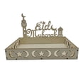thumbnail image 1 of Bandeja de vajilla Eid Mubarak Bandeja islámica para Ramadán Plato de postre Decoración de mesa Bandeja para servir Bandeja para refrigerios de Ramadán Decoración Eid B, 1 of 9