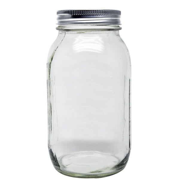 Ball SmoothSided Glass Mason Jar W/ Lid & Band, Regular Mouth, 32