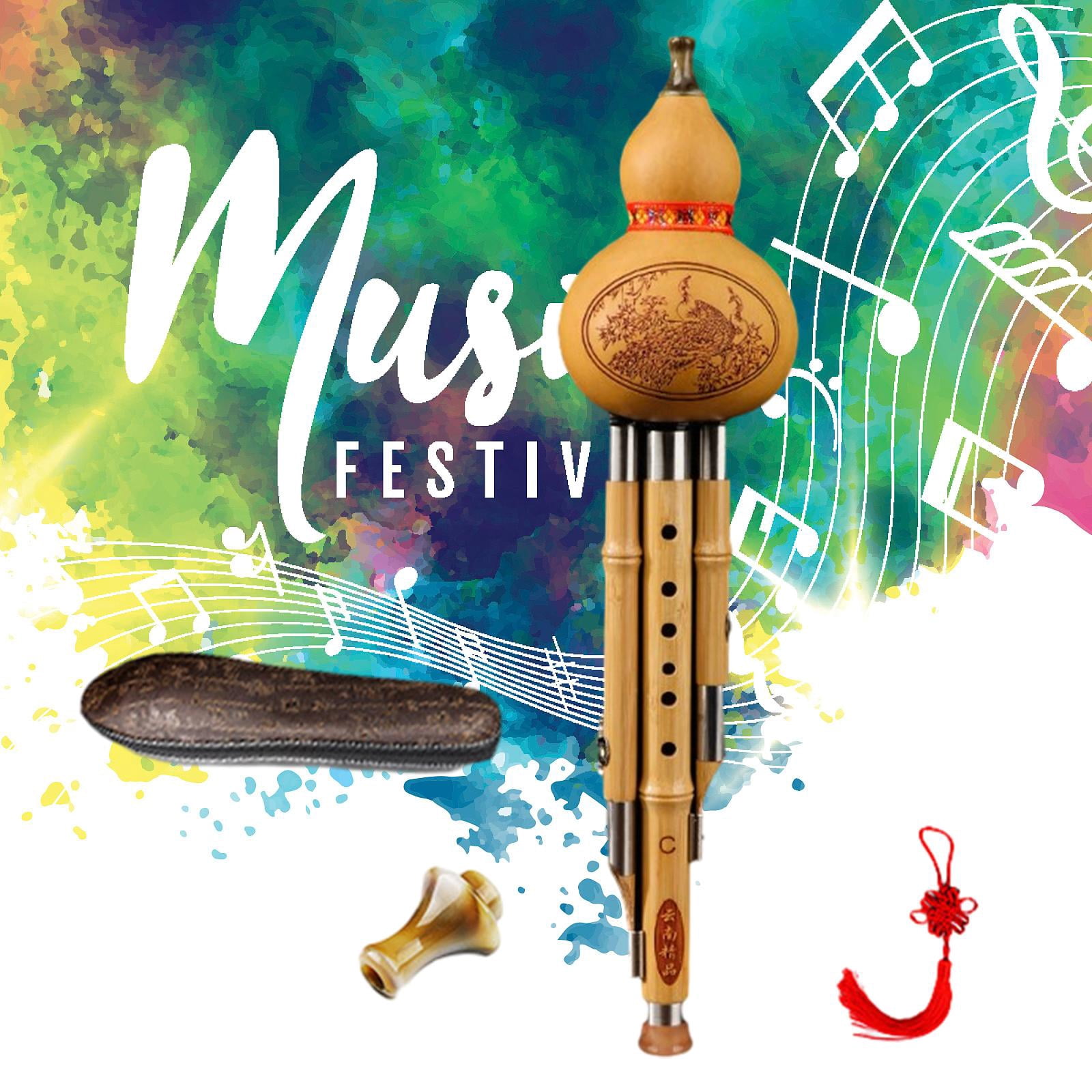 Hulusi Flute Instrument Chinese Musical Instrument for Performance Practice c key
