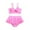 Pink, variant on GYRATEDREAM Toddler Baby Girl Two Piece Swimsuit Bikini Set Sleeveless Solid Color Tankni Top and Bikini Bottom Swimwear Bathing Suit, 6-8 Years