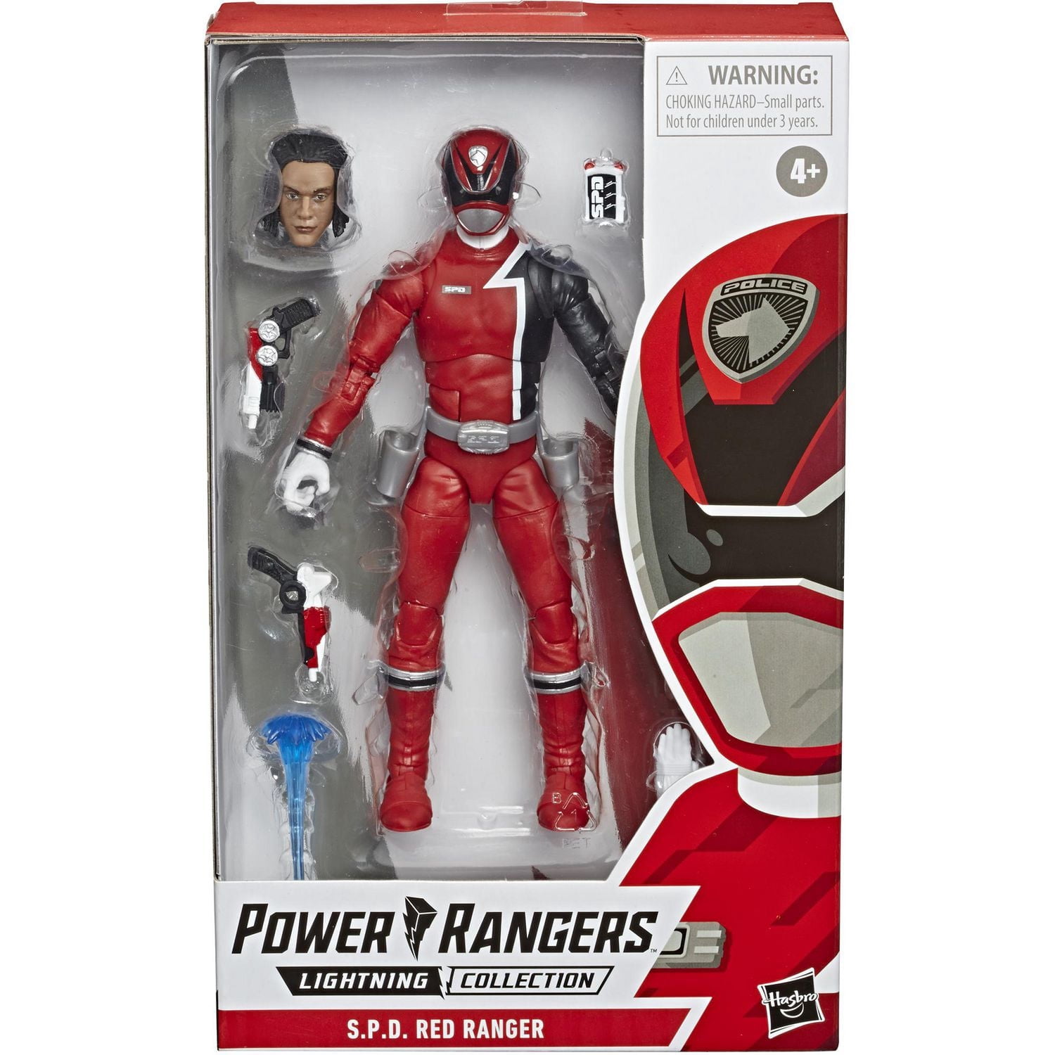 Power Rangers Lightning Collection 6-Inch S.P.D. Red Ranger Collectible Action Figure Toy