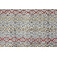 thumbnail image 5 of Casavani Handblock Printed Cotton Kilim Rug 7x10 Area Rug Black Area Living Room Bedroom Dining Room Rug, 5 of 6