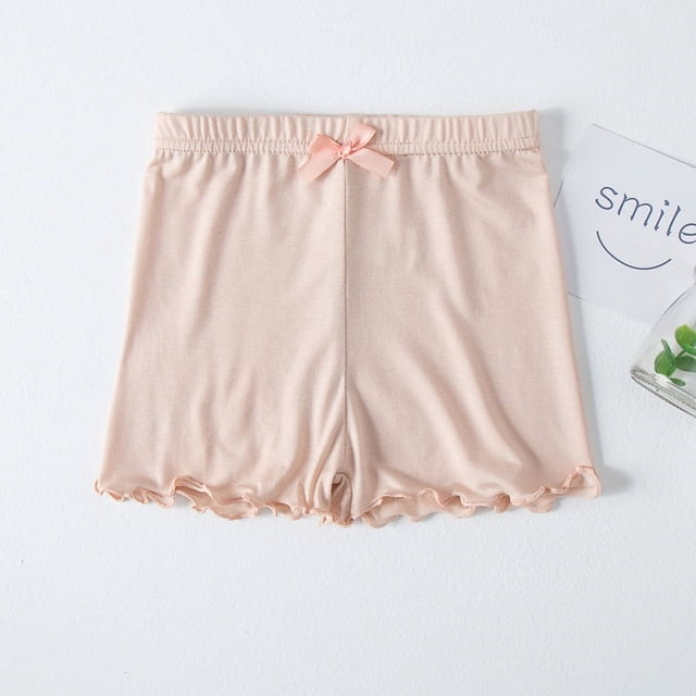 Pantalones de seguridad para niños, pantalones de verano finos y antiluz, pantalones de seguridad para niñas, pantalones cortos triples con base de seda de hielo para bebés