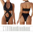 thumbnail image 3 of Women's Hollow Bikini Sexy Solid Color One-piece, 3 of 8