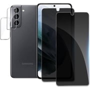 for [2+2 Pack] Privacy Screen Protector for Samsung Galaxy S21 5G - Anti-Spy, 9H Tempered Glass, Bubble-Free, Case Friendly