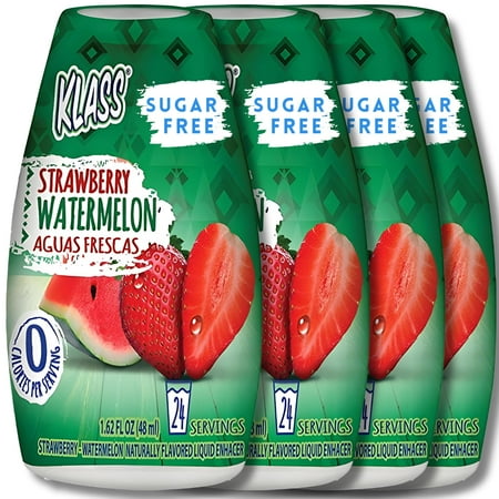 Liquid Water Enhancer | Klass Aguas Frescas | Sugar-Free Naturally Flavored Strawberry Watermelon | Keto Friendly |1.62 Oz Pack of 3 (Makes 24 servings each) 0 Calories Per Serving