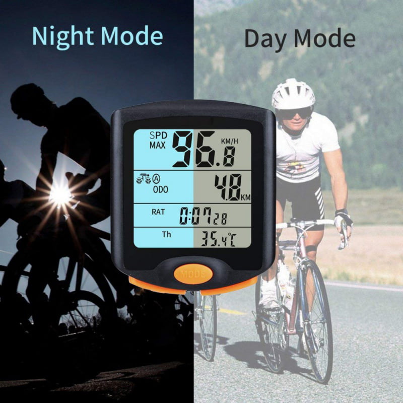 TTShonf Bicycle Computer,Waterproof Portable Speedometer Odometer Tachometer Road Mountain Bike Bicycle Computer Speeding Reminder Real Time Display Stopwatch 