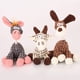 thumbnail image 2 of PT171-3pcs juguete molar de peluche para perros-blanco + marrón + gris Adepaton 2034752, 2 of 8