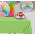 thumbnail image 5 of DecorRack 12 Plastic Tablecloths, 54 x 108 inch, Rectangular, Lime Green, 5 of 6