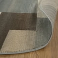 thumbnail image 4 of HomeRoots 486858 8 ft. Patchwork Power Loom Stain Resistant Round Area Rug, Grey, 4 of 5