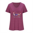 thumbnail image 2 of Camisetas de Cuello Redondo Impreso Gradiente de las Mujeres, Manga Corta Casual Top para el Uso Diario, 2 of 5