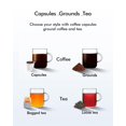 thumbnail image 4 of Máquina de café en cápsulas 3 en 1: cafetera de una sola porción para cápsulas de café, café molido y té suelto, tamaños de preparación de 6 a 12 oz, tanque extraíble de 50 oz, 1150 W, compacta, efici, 4 of 5