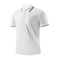 thumbnail image 4 of Men's Short Sleeve Shirt - Business Fashion with Standing Collar and Colour Block Design, 4 of 4
