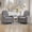 Gray, variant on Ebello Swivel Recliner, Manual Rocking Reclining Chair with 2 Bolster Pillows, Hidden Storage for Living Room, Light Grey(Set of 2)