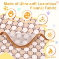 thumbnail image 3 of Uxcell Pet Blanket, Flannel Dot Printed Throw Blanket,21x30 Inches, (Coffee, 1 Pack 3), 3 of 7