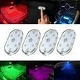 thumbnail image 1 of 4pcs Wireless Car Interior LED Lights, Car Interior LED Lights, USB Rechargeable Car Interior Lights, Magnetic Car Interior Lights Free Installation (4pcs 7 Colors), 1 of 5