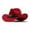 Red, variant on TYGHBN Western Denim Curved Top Hat Woolen Big Brimmed Hat Style British Jazz Hat Cowboy Hat for Toddler Boy Cowboy Boots 30 Birthday Hat for Men Cowboy Hat Bands for Men Wide Light up Cowboy Hat for
