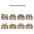 thumbnail image 2 of Esaierr Welcome Sign for Front Door,Square Rustic Simulation Flower Wood Hanging Housewarming Gift for Home Decor, 2 of 6