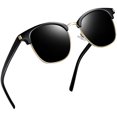 thumbnail image 1 of Gafas de sol Joopin semi al aire polarizadas UV400 retro negras, 1 of 6