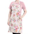 thumbnail image 5 of Pioneer Flower Floral Print Pattern Apron-Garden Aprons for Women with Pockets-Cotton Linen Waterproof Kitchen Cooking Gardening Aprons Adjustable for Kitchen,Cooking,BBQ and Salon 33x27 Inch, 5 of 7