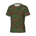 thumbnail image 5 of Vsdgher Red Snake Print Men's Dry Fit Mesh Athletic Shirts Moisture Wicking Tennis T-Shirt Tops, 5 of 9
