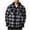Gray, variant on Men Big and Tall Plaid Cardigan Hooded Button down Fleece Warm Long Sleeve Fall Winter Coats Jackets