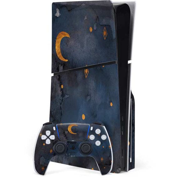 Skinit Moon and Stars PS5 Slim Disk Bundle Skin