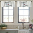 thumbnail image 4 of LALILO Kitchen Curtain Valance Mason Jar Two Hearts Rod Pocket Window Curtain 52"x 18" Set of 2, 4 of 6