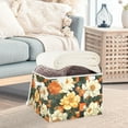 thumbnail image 3 of Yayeee Collapsible Cube Storage Bin with Lid Fabric Closet Decorative Basket with Handles, Bright Floral, 3 of 7