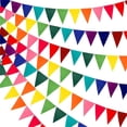thumbnail image 4 of 5 uds pancarta de fiesta forma triquetro tela de fieltro 18x15x6cm banderines de bandera decorativa para decoración de fiesta bandera de color, 4 of 13