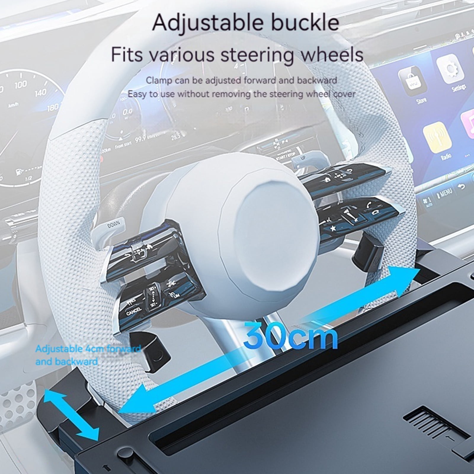 golytefs Car Steering Wheel Tray Car Desk for Eating Food Drink And Writing Laptop Work