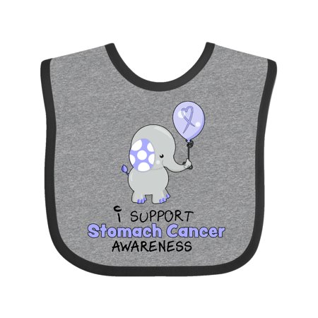 

Inktastic I Support Stomach Cancer Awareness- elephant with balloon Gift Baby Boy or Baby Girl Bib