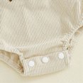 thumbnail image 5 of mgoYE Baby Girl Summer Clothes Newborn Outfit Football Season Ruffle Romper Infant Baby Dress Bow Headband Solid Cute Outfits Girls(Beige,12-18 Months), 5 of 8
