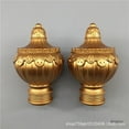 thumbnail image 1 of Shisuyan Window Drapery Finials Golden Plastic for Home Decor Enthusiasts 10Pcs 4.13X2.55X1.10In, 1 of 8