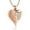 Rose Gold, variant on Love Heart Urn Necklace for Ashes Keepsake Memorial Cremation Jewelry Stainless Steel Angel Wing Ashes Holder Memorial Gift for Loss of Father/Mother/Pet