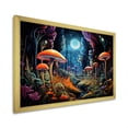 thumbnail image 2 of Designart "Mushroom Forest Fantasy Dream I" Landscapes Framed Wall Art Decor - Modern Blue Abstract Landscapes Entryway Framed Wall Art Print, 2 of 6
