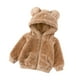 thumbnail image 1 of cálida con bolsillos, ropa de invierno, chaqueta con capucha gruesa, ropa para invierno, al aire libre, de niñas y niños , Marrón 120cm BLESIY Sudaderas con capucha de oso, 1 of 8