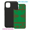 thumbnail image 2 of DistinctInk Custom SKIN / DECAL compatible with OtterBox Symmetry for iPhone 11 Pro (5.8" Screen) - Green Red Ugly Christmas Sweater - Christmas All Year, 2 of 5