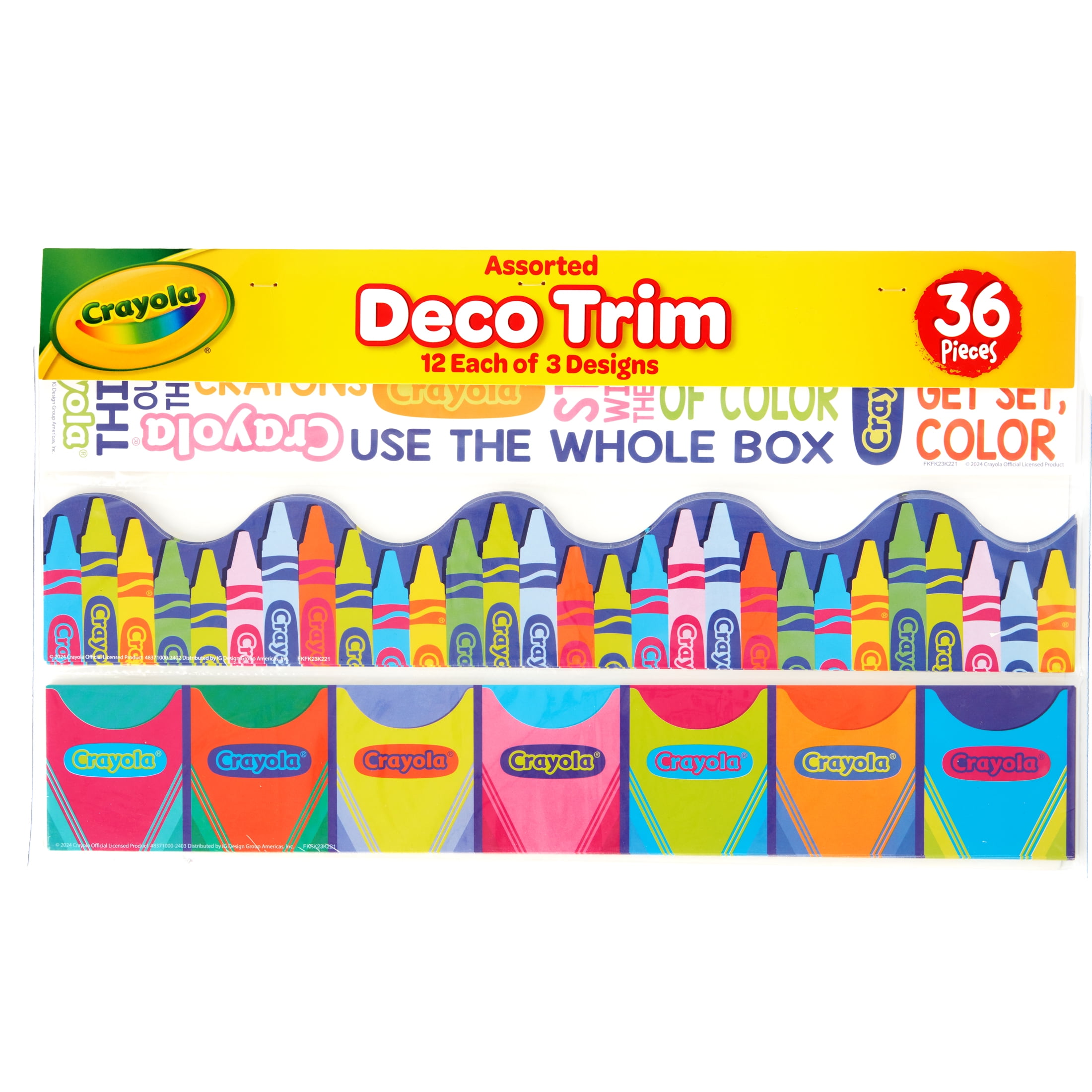 Crayola Deco Trim, 36 Count, Decorative Trim, Teacher Aid, Classroom, Multi-Color, Unisex, Paper