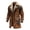 Brown, variant on Sherpa Lined Leather Trench Coat Men Vintage Suede Long Jacket Trendy Western Cowboy Winter Coats